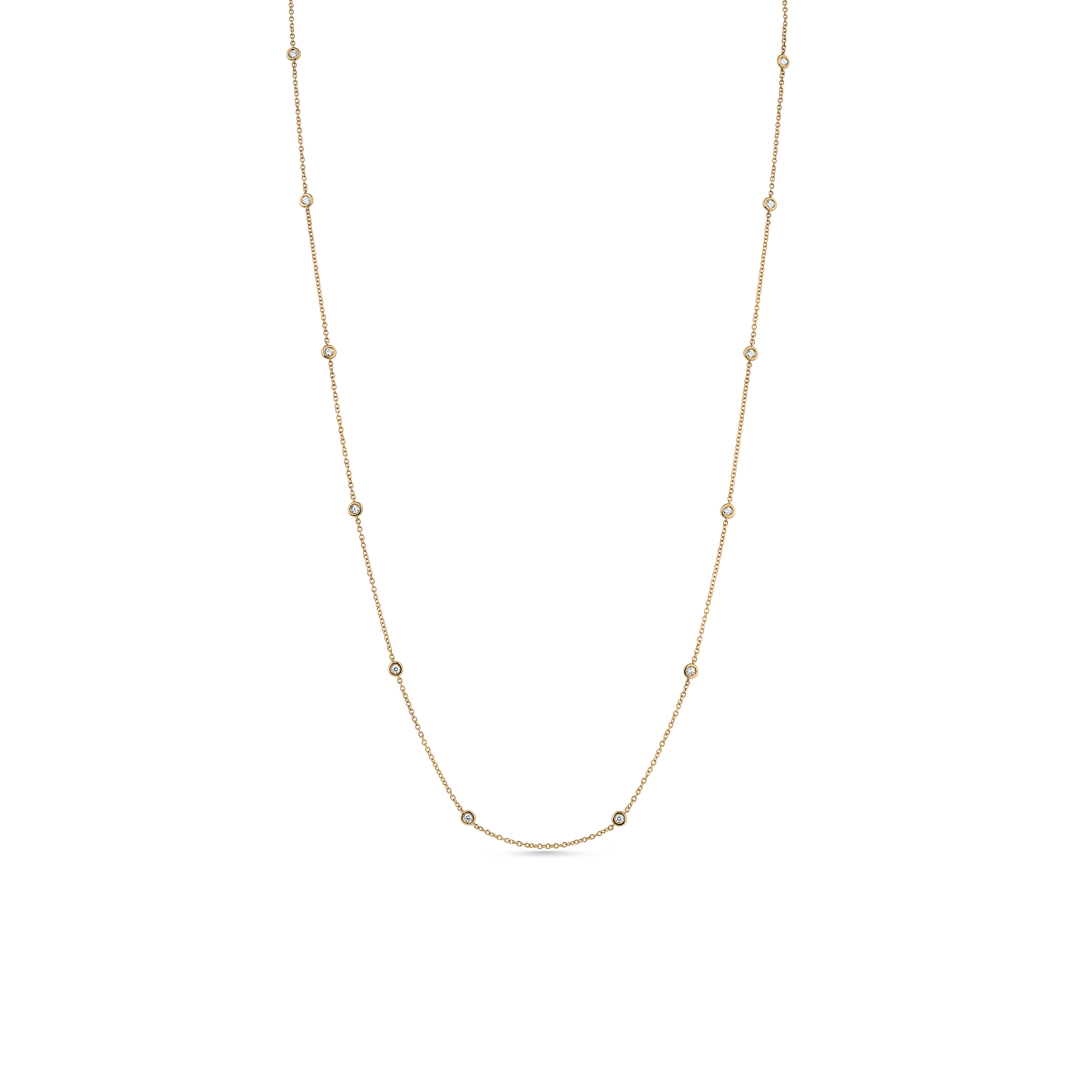 Oliver Heemeyer Starlight diamond necklace 80,0 cm made of 18k yellow gold.
