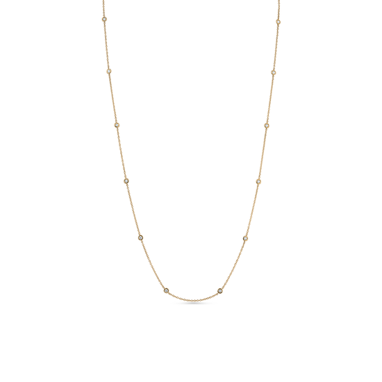 Oliver Heemeyer Starlight diamond necklace 80,0 cm made of 18k yellow gold.