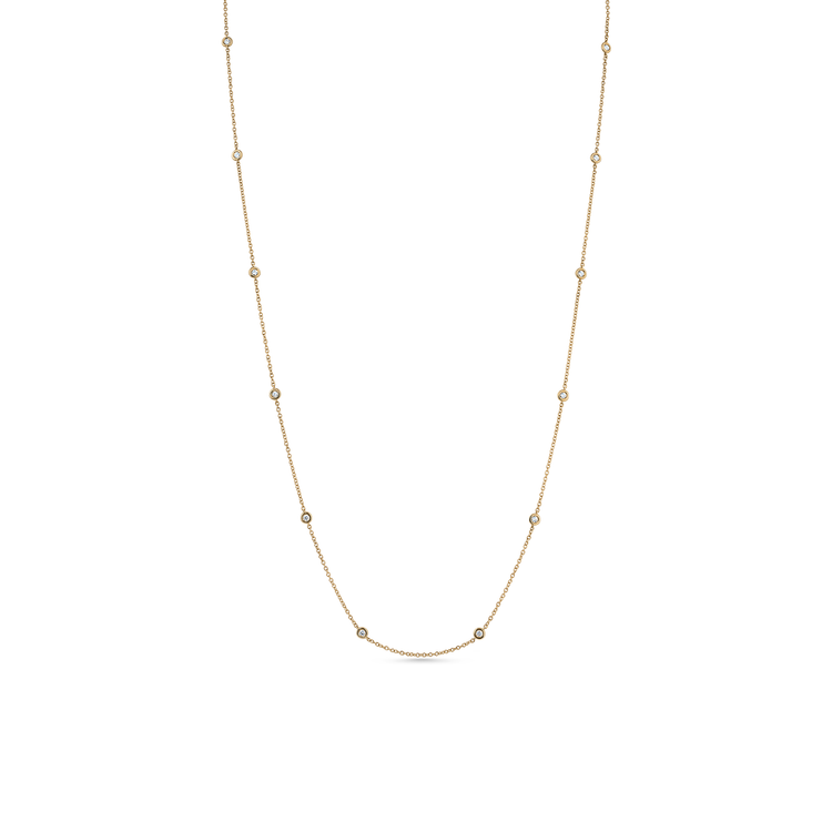 Oliver Heemeyer Starlight diamond necklace 80,0 cm made of 18k yellow gold.