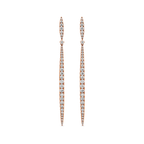 Oliver Heemeyer Sword Diamond Earrings made of 18k rose gold.