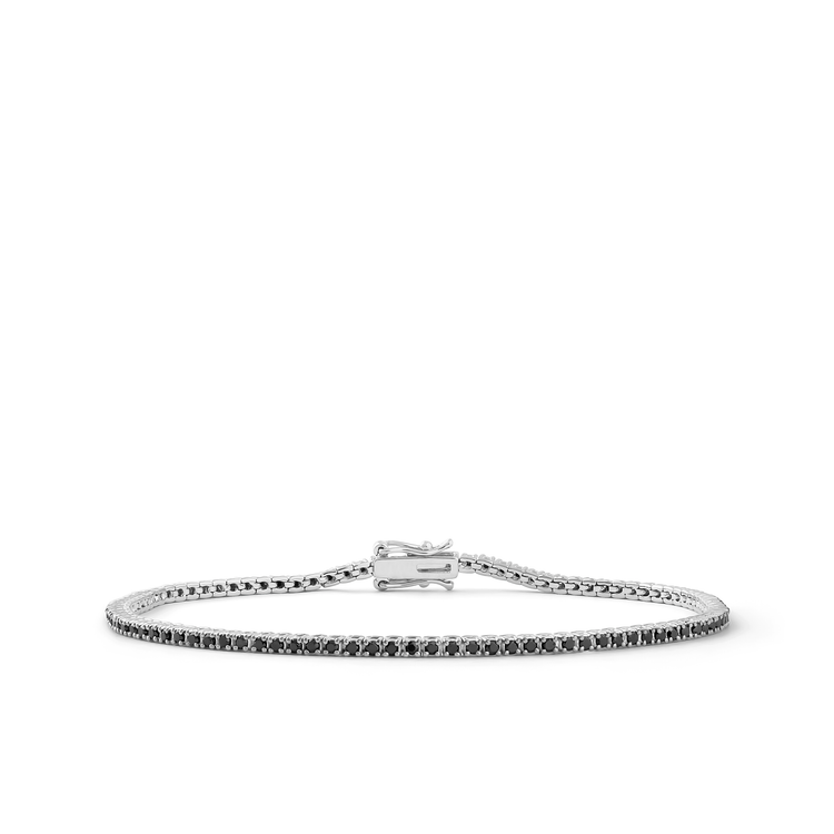 Oliver Heemeyer tennis black diamond bracelet 1,11 ct. made of 18k rose gold.