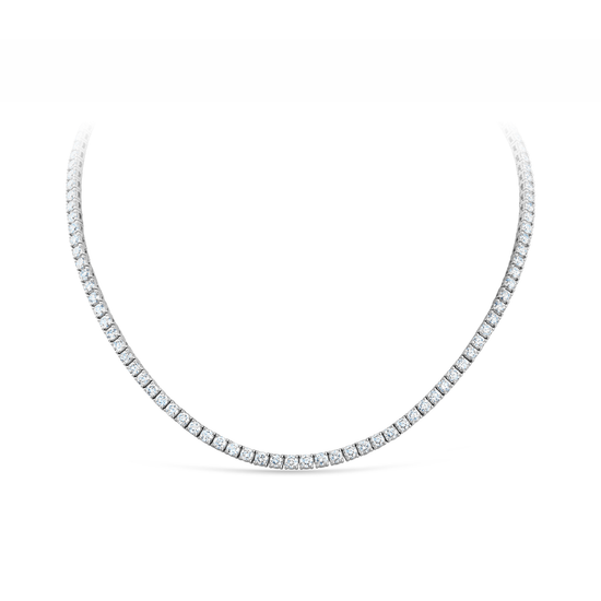 Oliver Heemeyer Tennis diamond necklace 10.77 ct. made of 18k white gold.