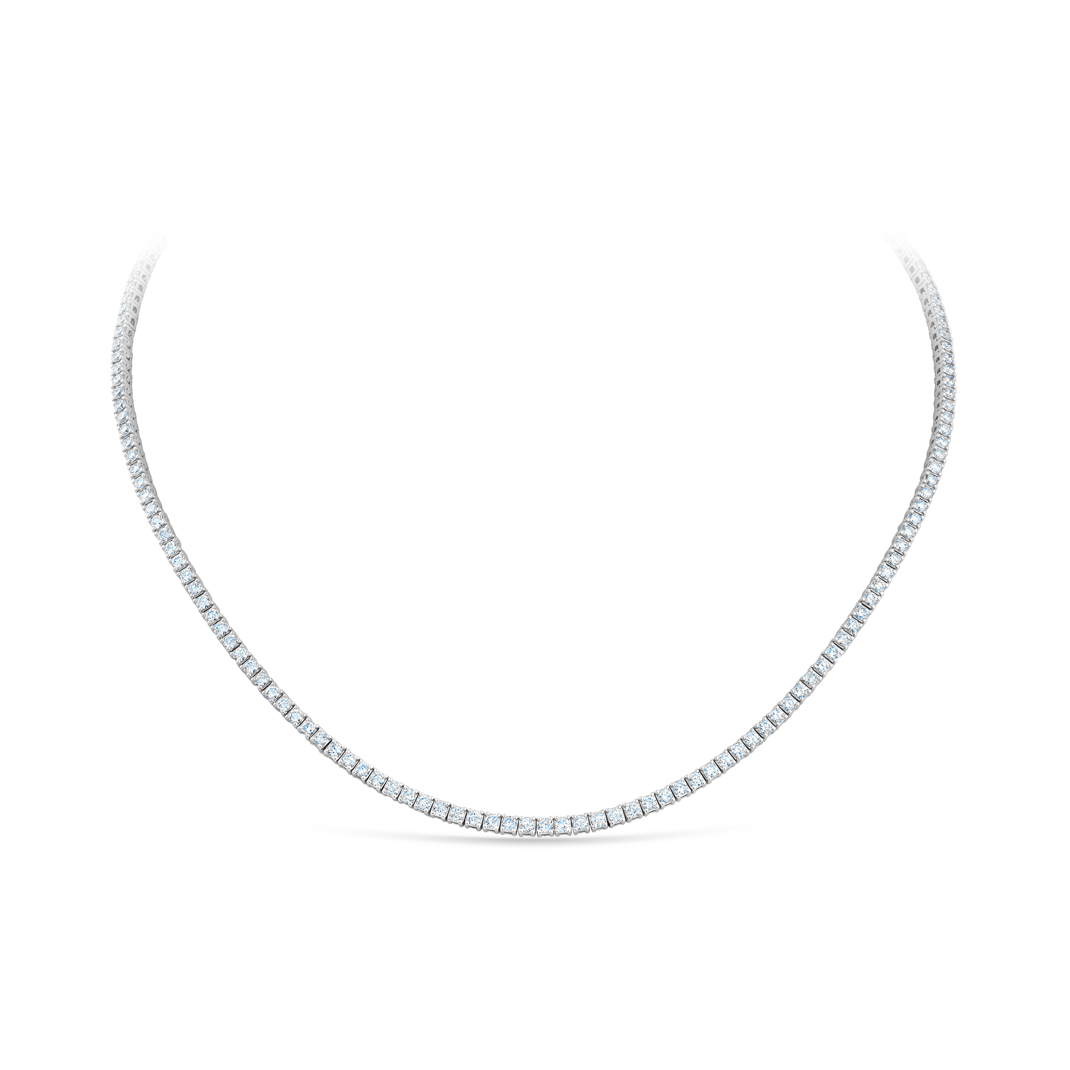 Oliver Heemeyer Tennis diamond necklace 5.36 ct. made of 18k white gold.