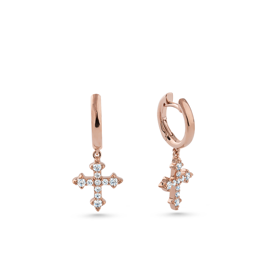 Oliver Heemeyer Tessa diamond earrings made of 18k rose gold.