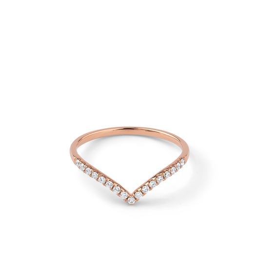 Oliver Heemeyer Victoria Diamond Ring made of 18k rose gold.