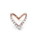 Oliver Heemeyer Valeria baguette cut diamond ring made of 18k rose gold.