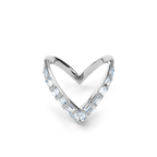 Oliver Heemeyer Valeria baguette cut diamond ring made of 18k white gold.