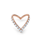 Oliver Heemeyer Valeria brilliant cut diamond ring made of 18k rose gold.