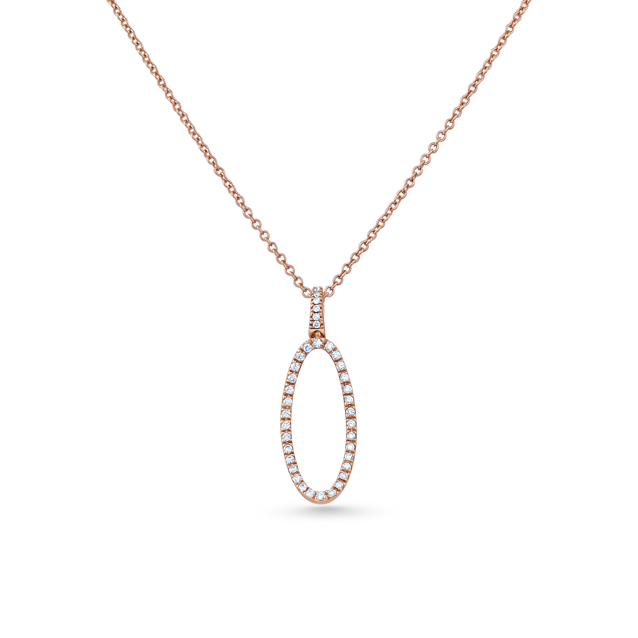 Oliver Heemeyer Wave diamond pendant made of 18k rose gold.