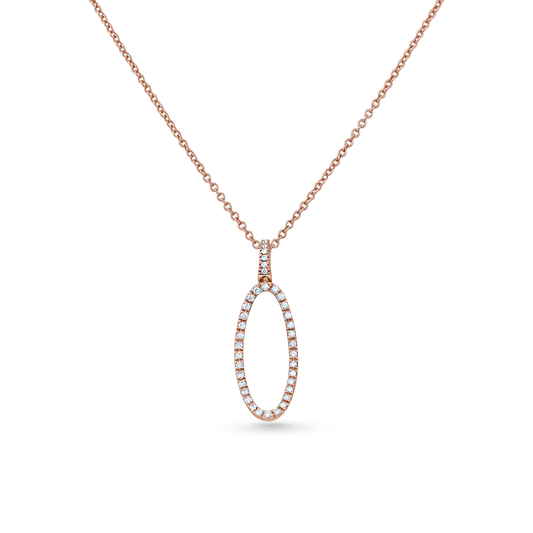 Oliver Heemeyer Wave diamond pendant made of 18k rose gold.