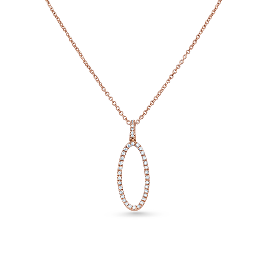 Oliver Heemeyer Wave diamond pendant made of 18k rose gold.