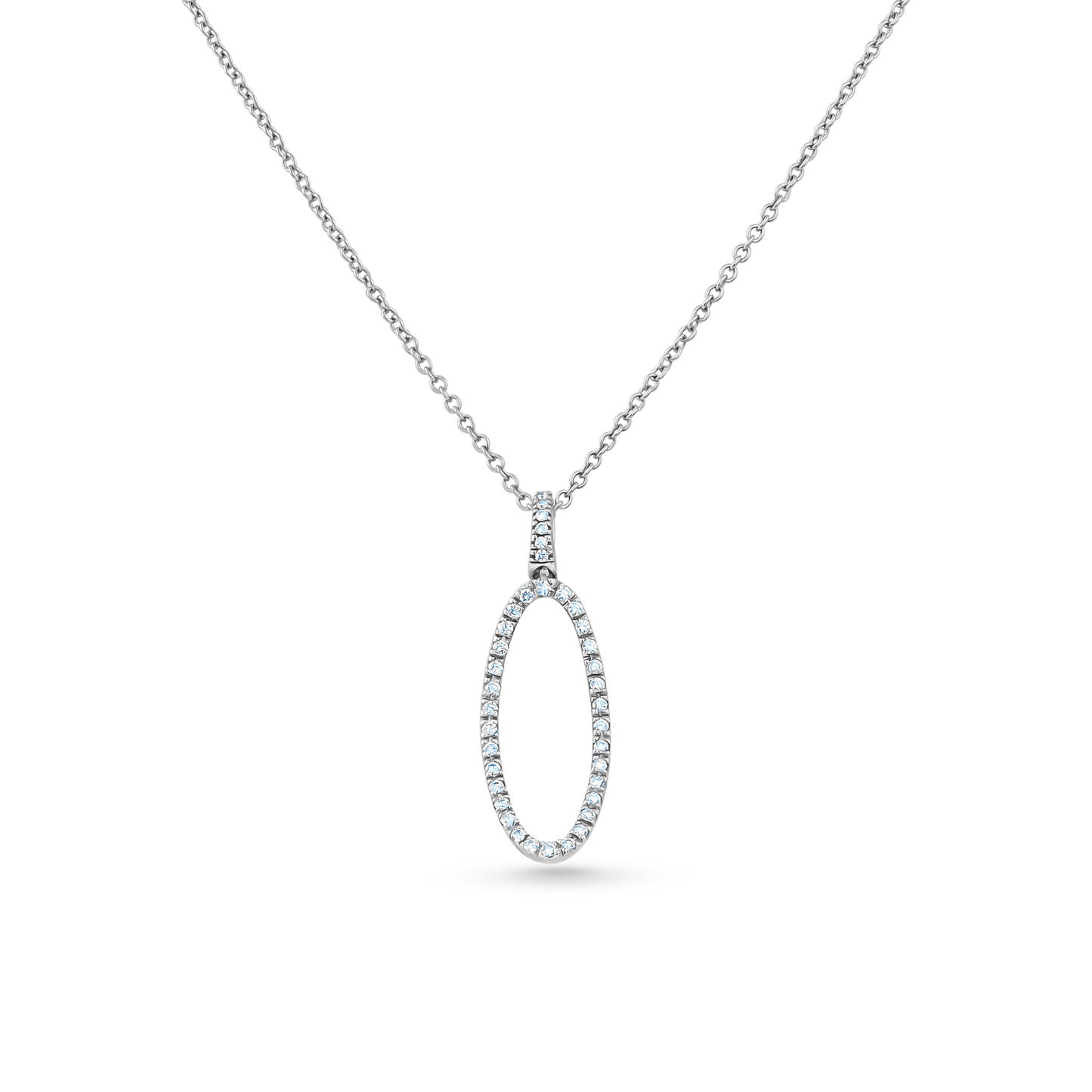 Oliver Heemeyer Wave diamond pendant made of 18k white gold.