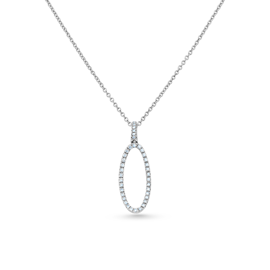 Oliver Heemeyer Wave diamond pendant made of 18k white gold.