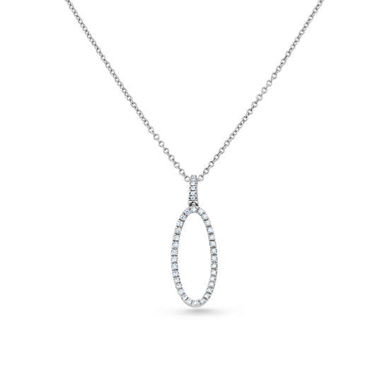 Oliver Heemeyer Wave diamond pendant made of 18k white gold.