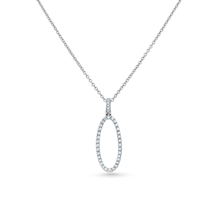 Oliver Heemeyer Wave diamond pendant made of 18k white gold.