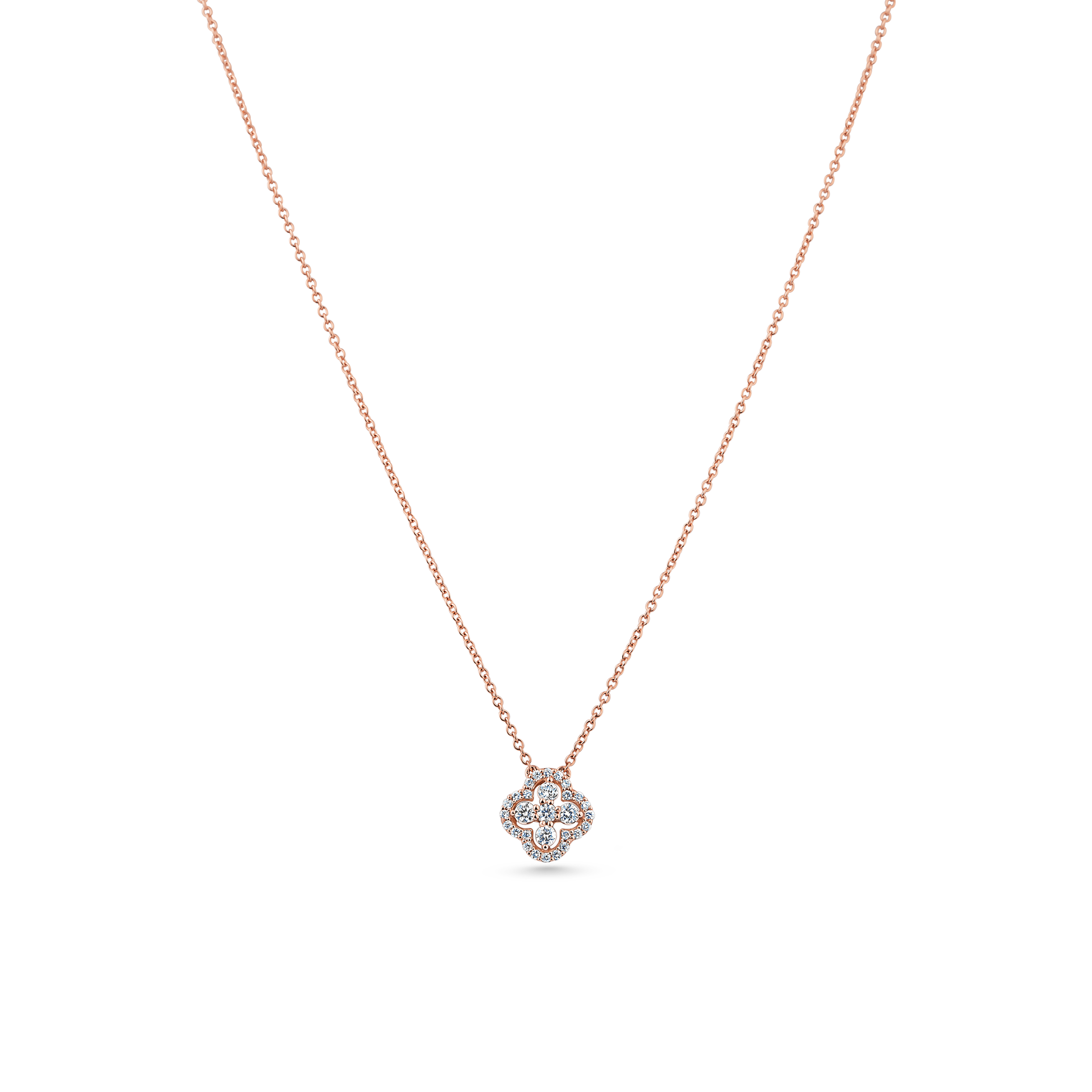 Oliver Heemeyer Zoe diamond necklace made of 18k rose gold.