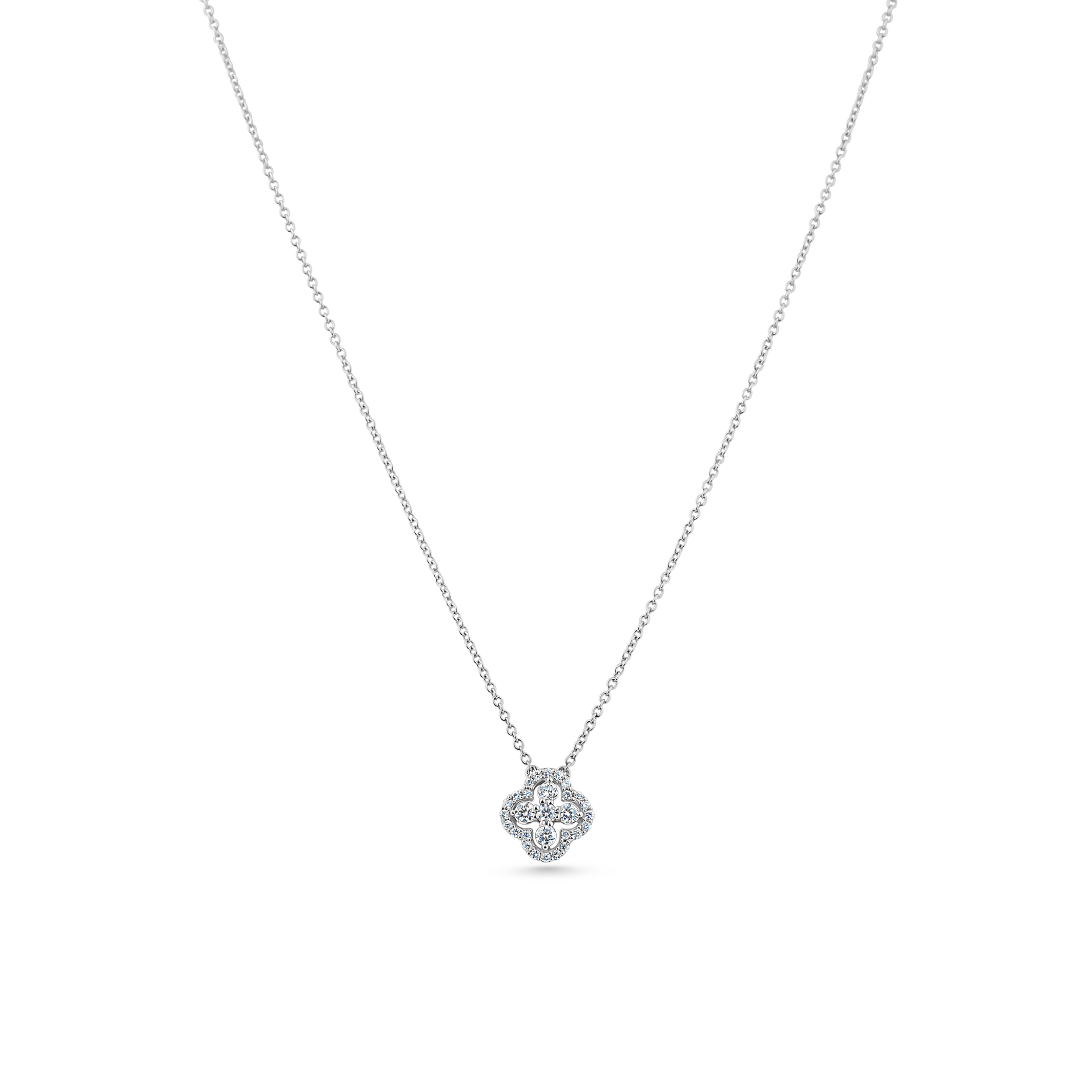 Oliver Heemeyer Zoe diamond necklace made of 18k white gold.