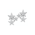 Designed in the form of sparkling stars and adorned with subtle diamonds. These adorable ear studs are carefully handcrafted and made of 18k white gold.