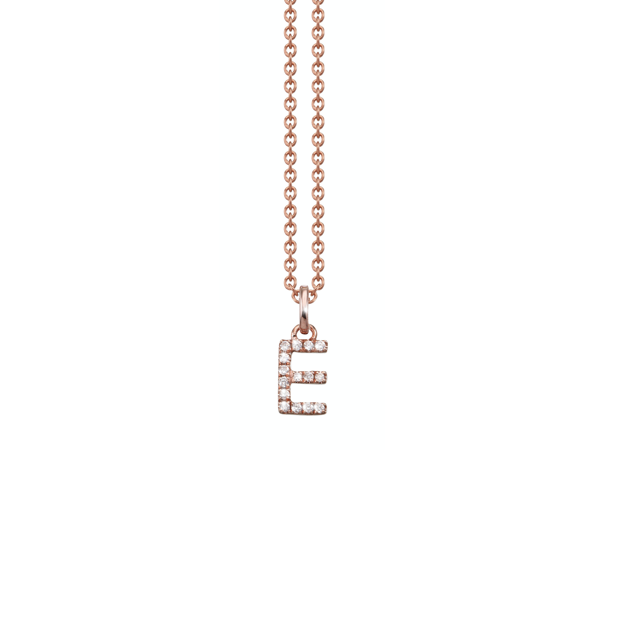 Letter Diamant Halskette
