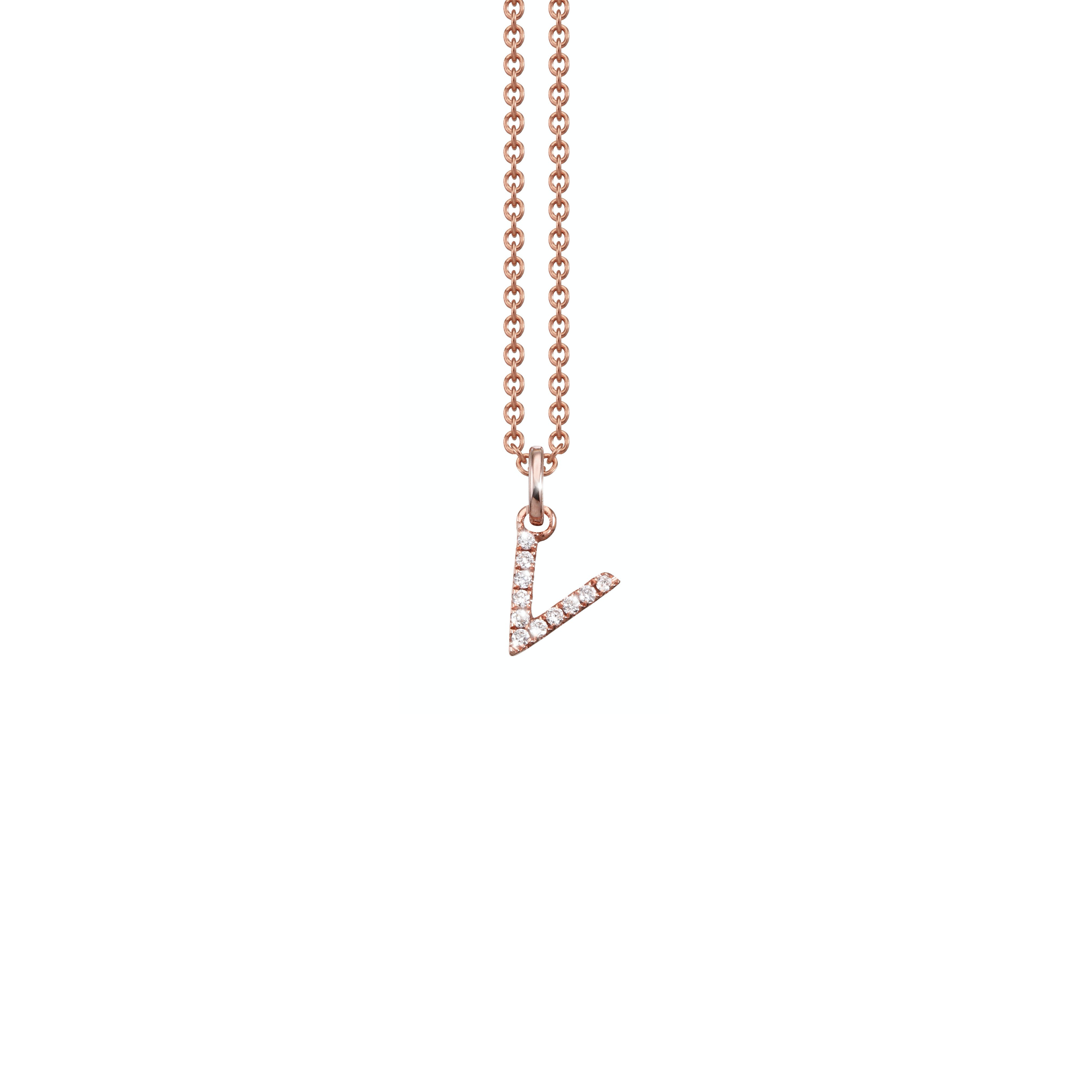Letter Diamant Halskette